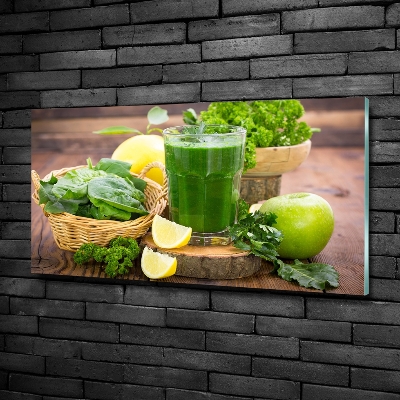 Schilderij op glas Groene cocktail