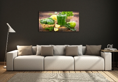 Schilderij op glas Groene cocktail