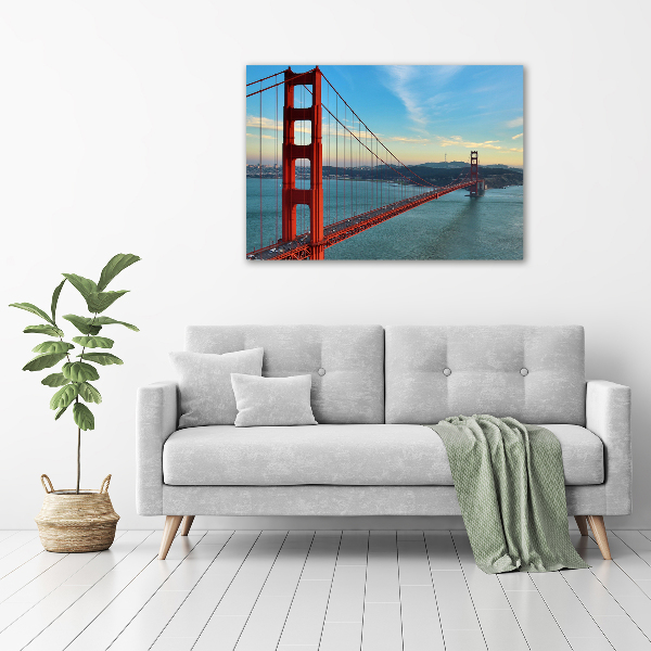 Schilderij op glas San Francisco-brug
