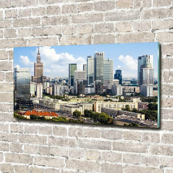 Schilderij glas Warschau, Polen