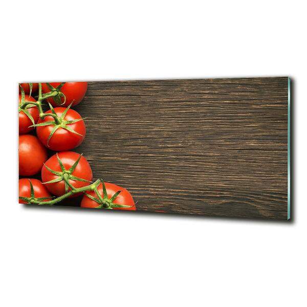 Schilderij op glas Tomaten op hout