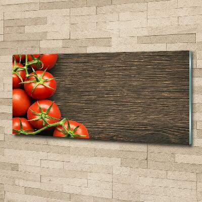 Schilderij op glas Tomaten op hout