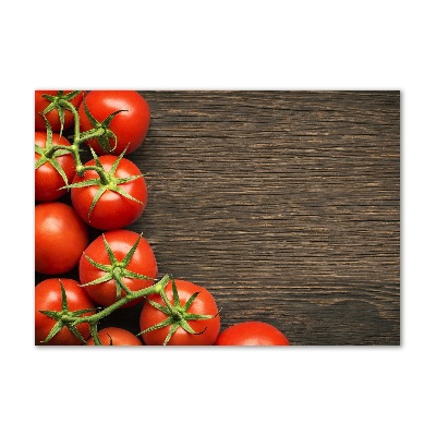 Schilderij op glas Tomaten op hout