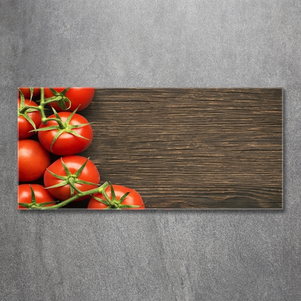 Schilderij op glas Tomaten op hout