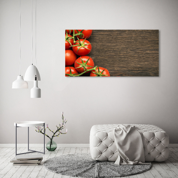Schilderij op glas Tomaten op hout