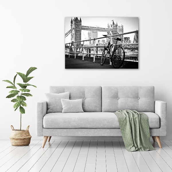 Foto schilderij op glas Fietsen in Londen