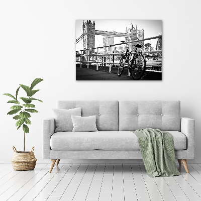 Foto schilderij op glas Fietsen in Londen