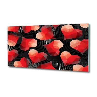 Glazen schilderij Geometrische harten