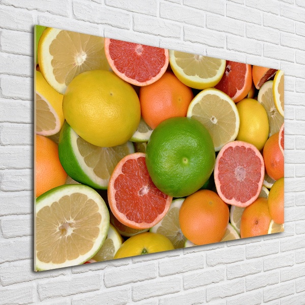 Foto schilderij op glas Citrusvruchten