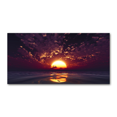 Foto schilderij op glas Zonsondergang