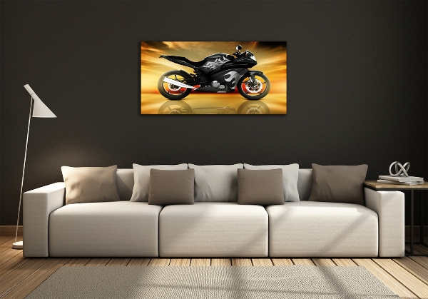 Schilderij op glas Motorfiets