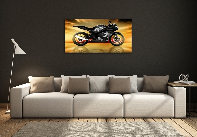 Schilderij op glas Motorfiets