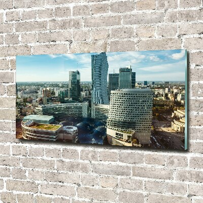 Schilderij glas Warschau, Polen