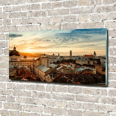 Glazen schilderij Zonsopgang Lviv