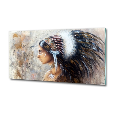 Schilderij op glas Indiase vrouw