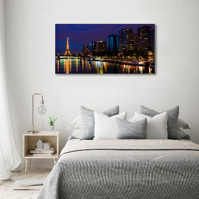 Foto schilderij op glas Parijs bij nacht