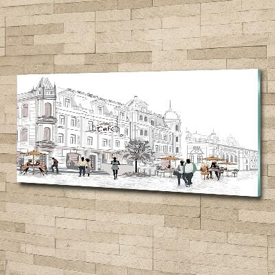 Foto schilderij op glas Oude Stad