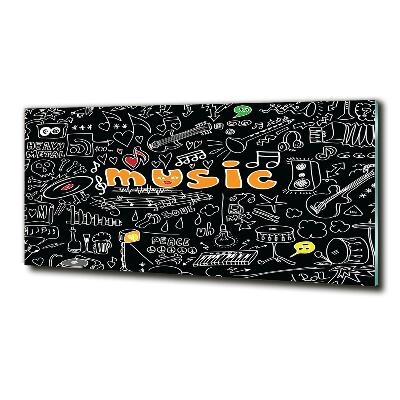 Schilderij glas Muzikale symbolen