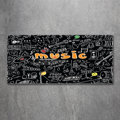 Schilderij glas Muzikale symbolen