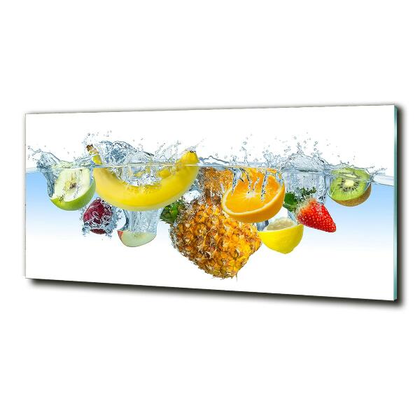 Schilderij op glas Fruit onder water