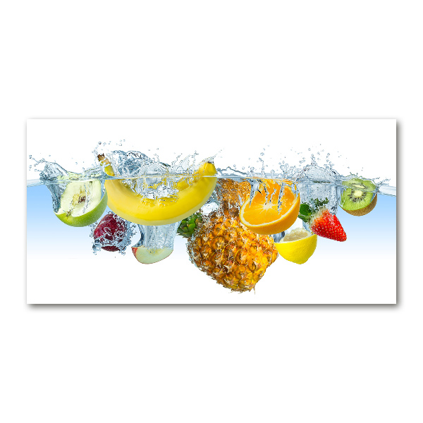 Schilderij op glas Fruit onder water