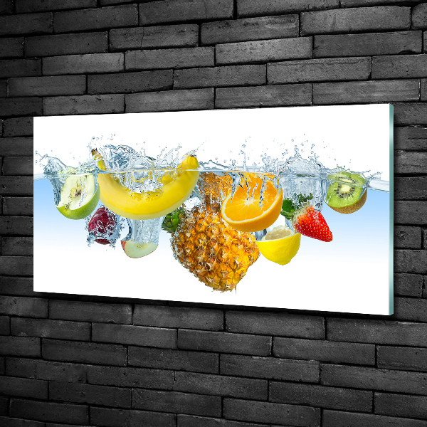Schilderij op glas Fruit onder water