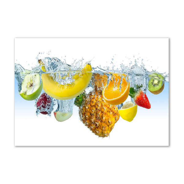Schilderij op glas Fruit onder water