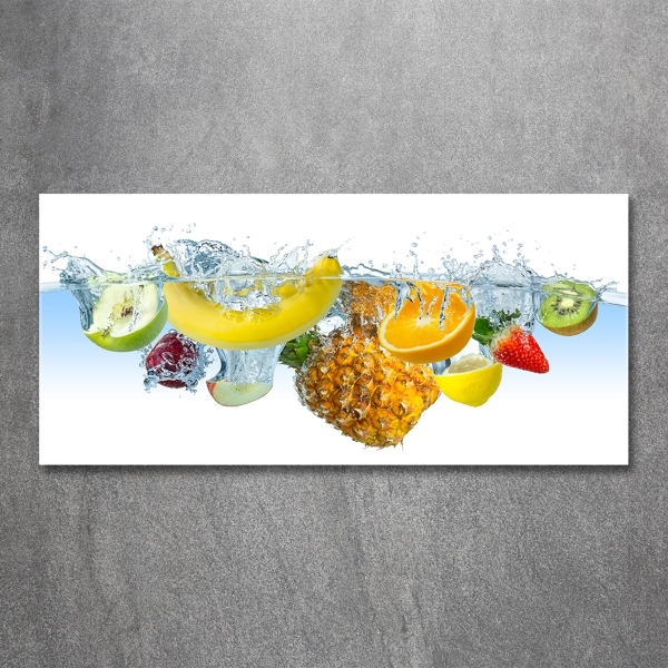 Schilderij op glas Fruit onder water
