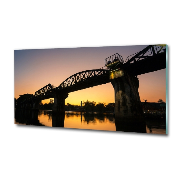 Schilderij op glas Brug in Thailand