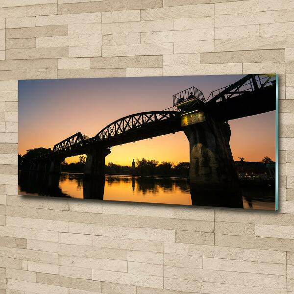 Schilderij op glas Brug in Thailand