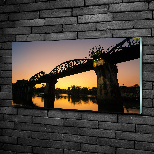 Schilderij op glas Brug in Thailand