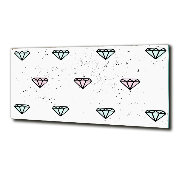 Foto schilderij op glas Diamanten