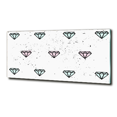 Foto schilderij op glas Diamanten