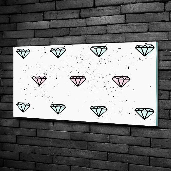 Foto schilderij op glas Diamanten