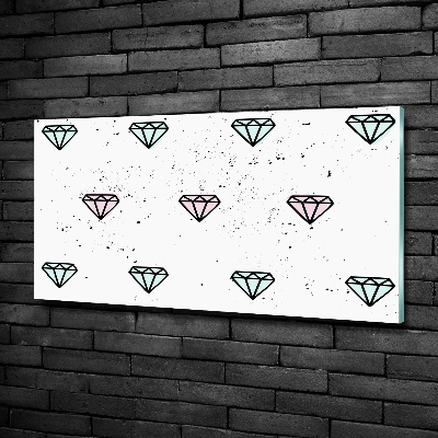 Foto schilderij op glas Diamanten