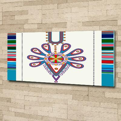 Foto schilderij op glas Pools volkspatroon