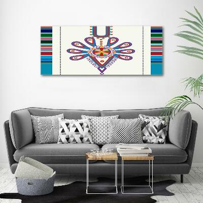 Foto schilderij op glas Pools volkspatroon