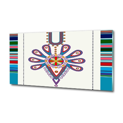 Foto schilderij op glas Pools volkspatroon