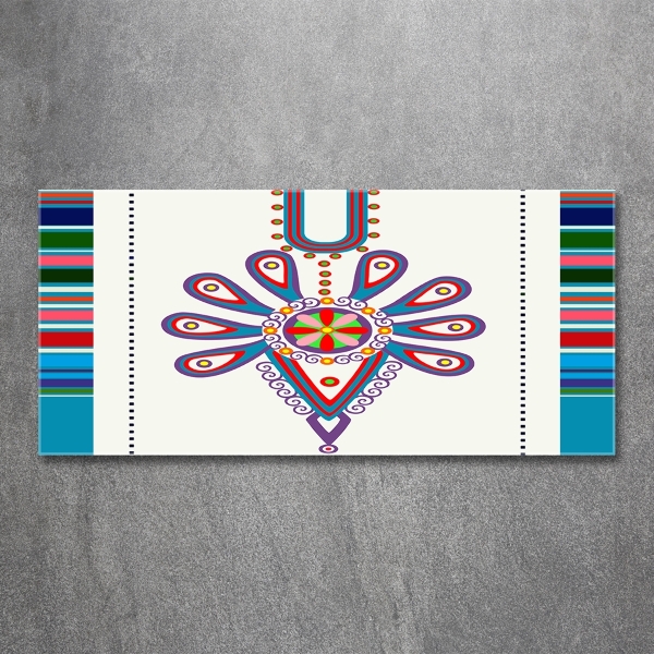 Foto schilderij op glas Pools volkspatroon