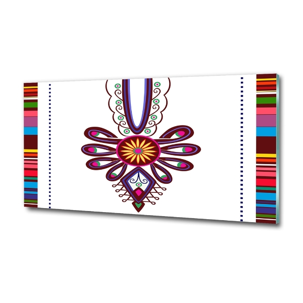 Glazen schilderij Pools volkspatroon