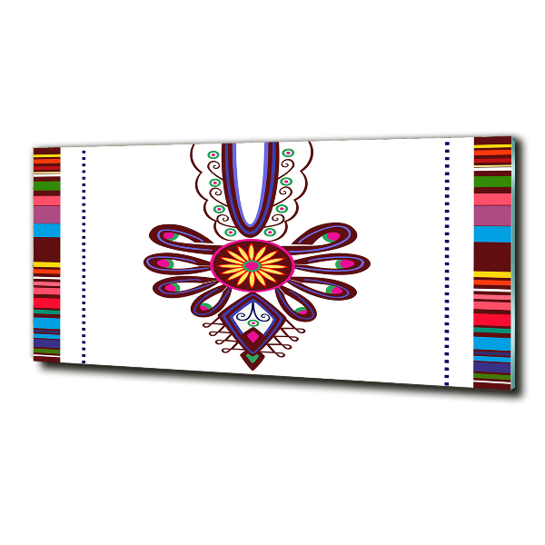 Glazen schilderij Pools volkspatroon