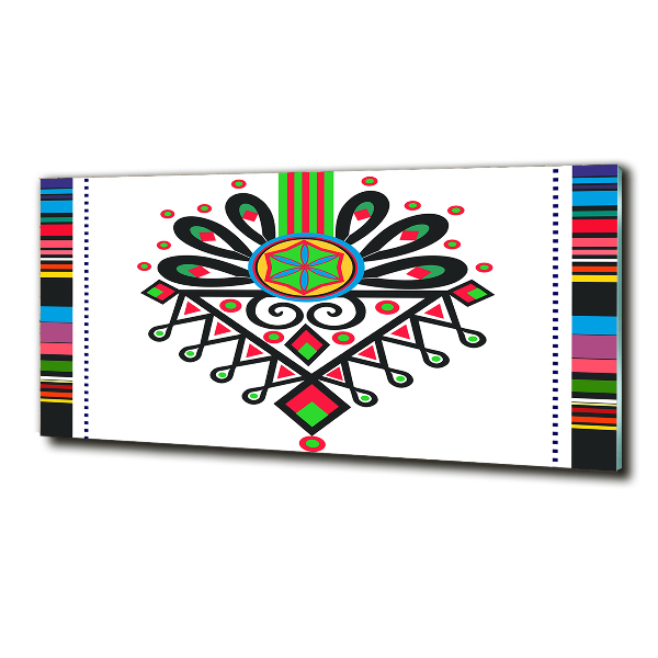 Foto schilderij op glas Pools volkspatroon