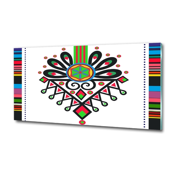 Foto schilderij op glas Pools volkspatroon