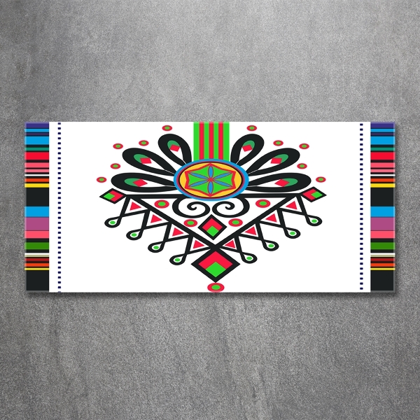 Foto schilderij op glas Pools volkspatroon