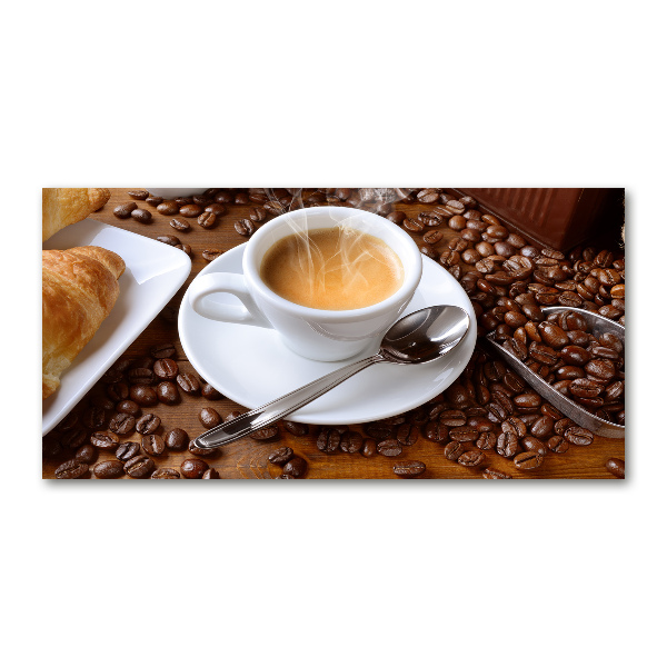 Glazen schilderij Aromatische koffie