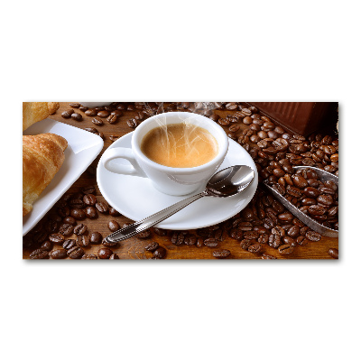 Glazen schilderij Aromatische koffie