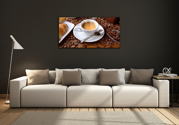 Glazen schilderij Aromatische koffie