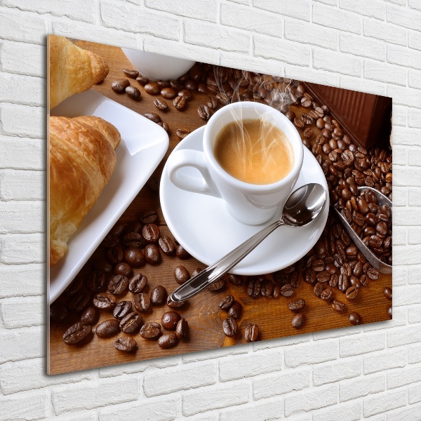 Glazen schilderij Aromatische koffie
