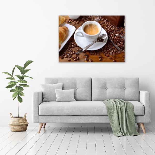 Glazen schilderij Aromatische koffie