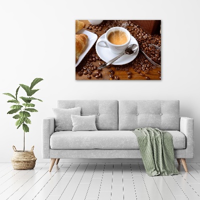 Glazen schilderij Aromatische koffie